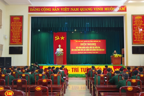 Bộ CHQS tỉnh Quảng Trị tổ chức hội nghị hiệp đồng huấn luyện, diễn tập